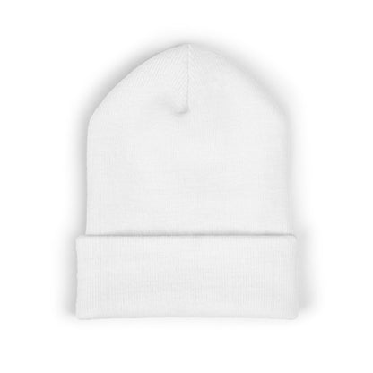 Texas Flag Outline Embroidered Beanie — Classic Cuffed Knit Hat