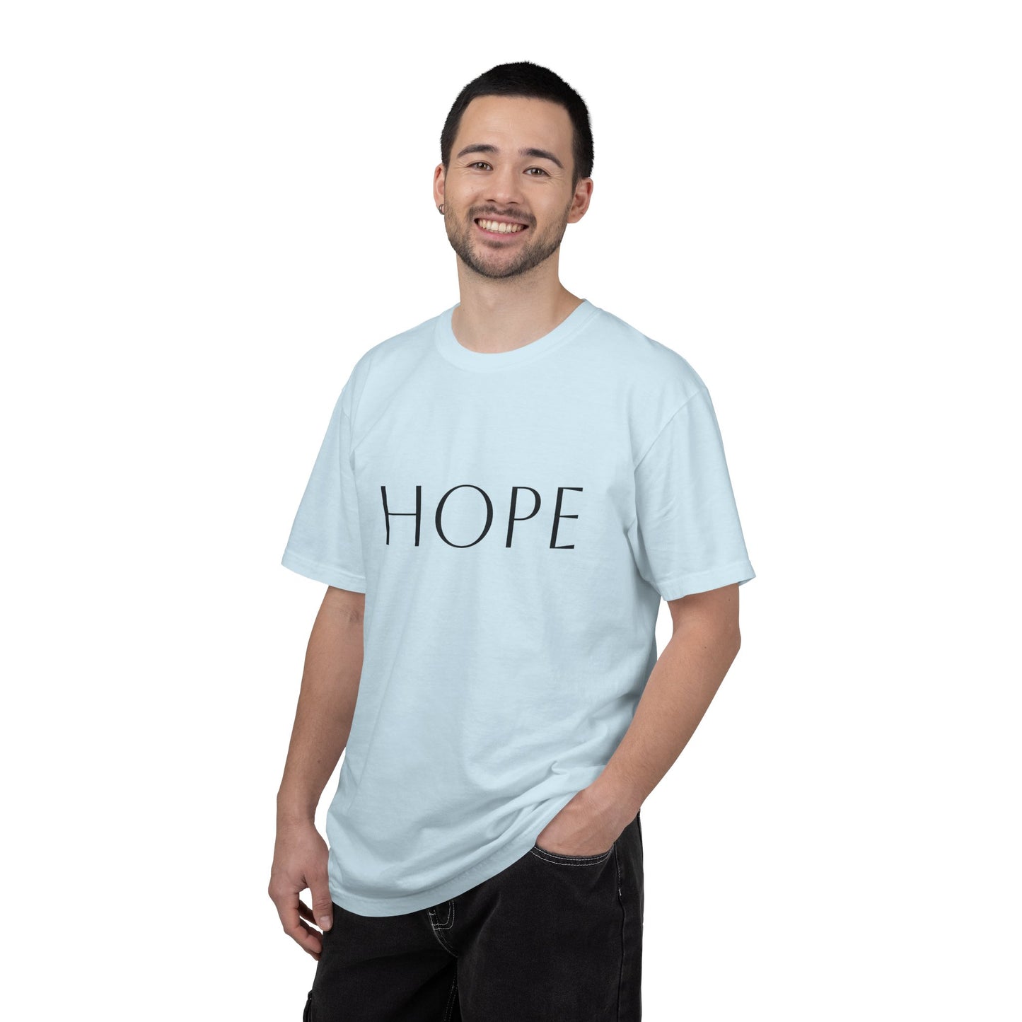 Hope Script T-Shirt — Inspirational Christian Tee with Back Scripture Design