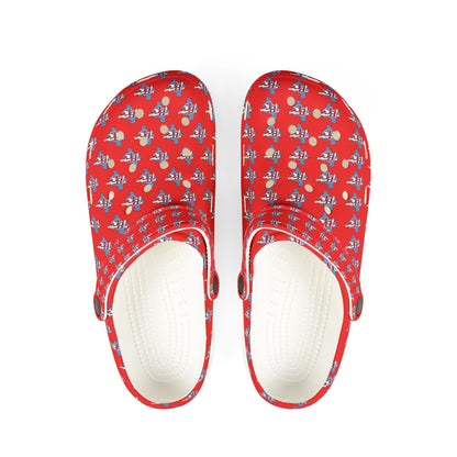 Red BC — All-Over Print Comfortable Slip-On Shoes