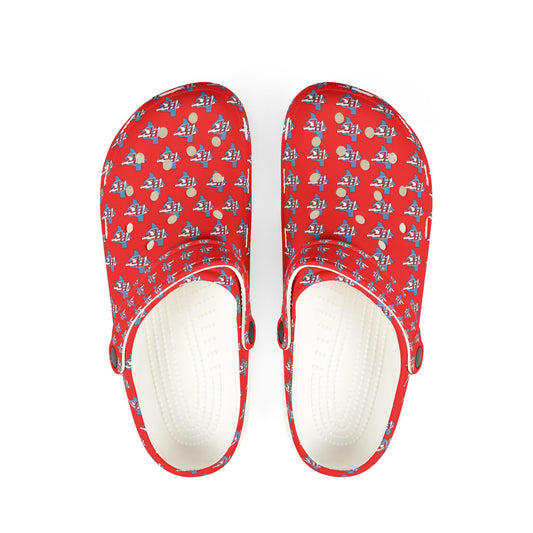 Red BC — All-Over Print Comfortable Slip-On Shoes