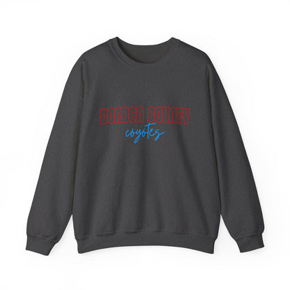 Borden County Coyotes Sweatshirt - Retro Pastel Crewneck