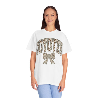 Coyotes Camo Print T-Shirt with Bow — Cute Animal Print Team Tee