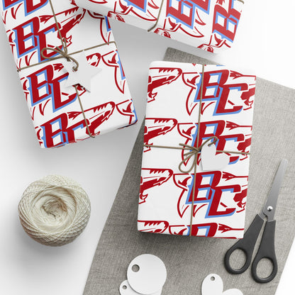 Red Blue Abstract Logo wrapping paper | Patterned Gift Wrap
