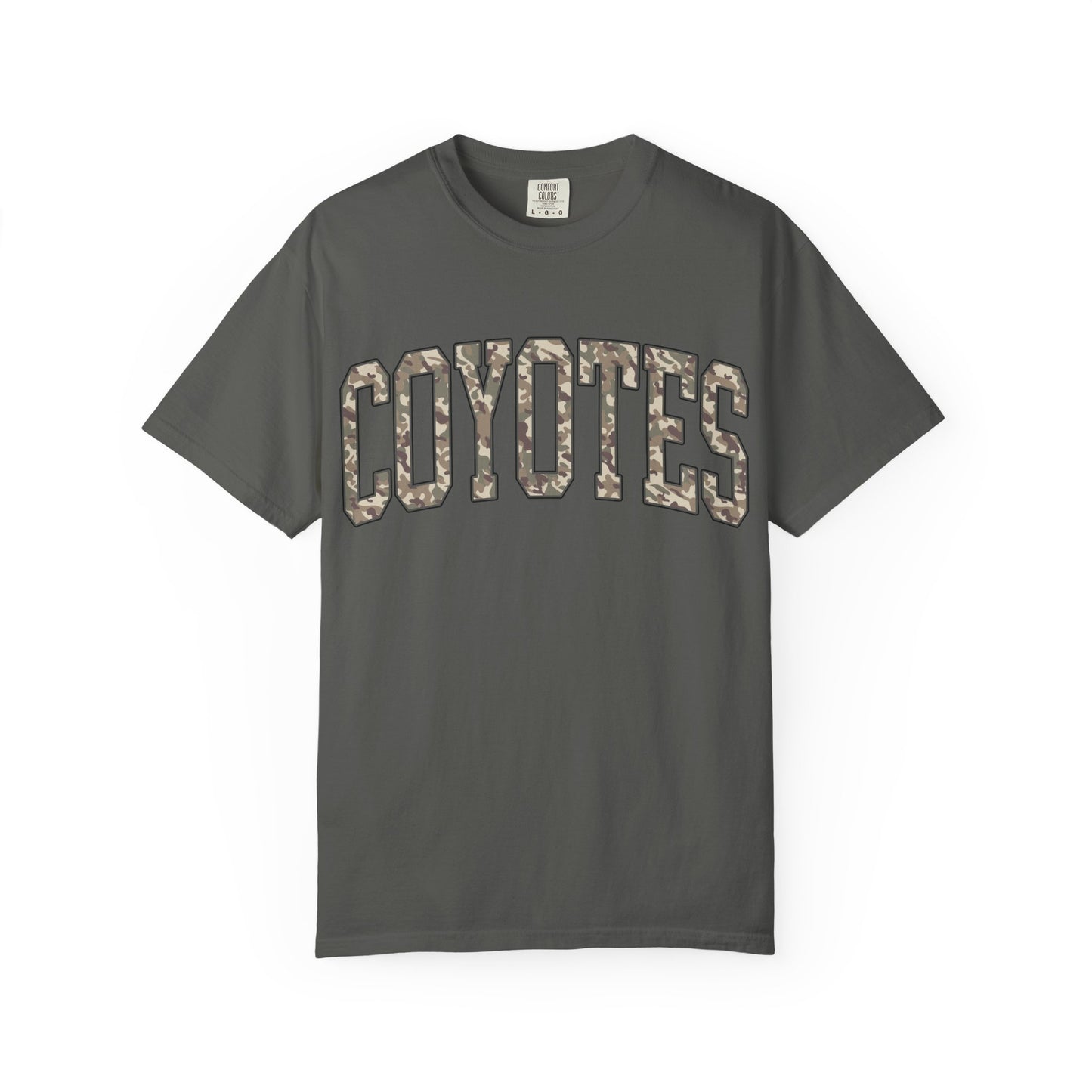 Coyotes Camo Arch T-Shirt — Vintage Lettering Tee