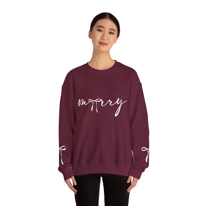 Minimal White Crewneck Sweatshirt – Subtle Script Design