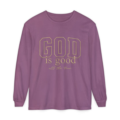 God Is Good Long Sleeve Tee — Faith-Based Inspirational Shirt