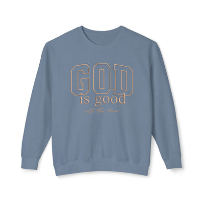 God Is Good Crewneck Sweatshirt — Faith-Based Inspirational Pullover
