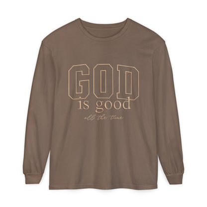 God Is Good Long Sleeve Tee — Faith-Based Inspirational Shirt