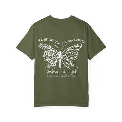 Faith Butterfly T-Shirt — 'All My Life You Have Been Faithful' Christian Graphic Tee
