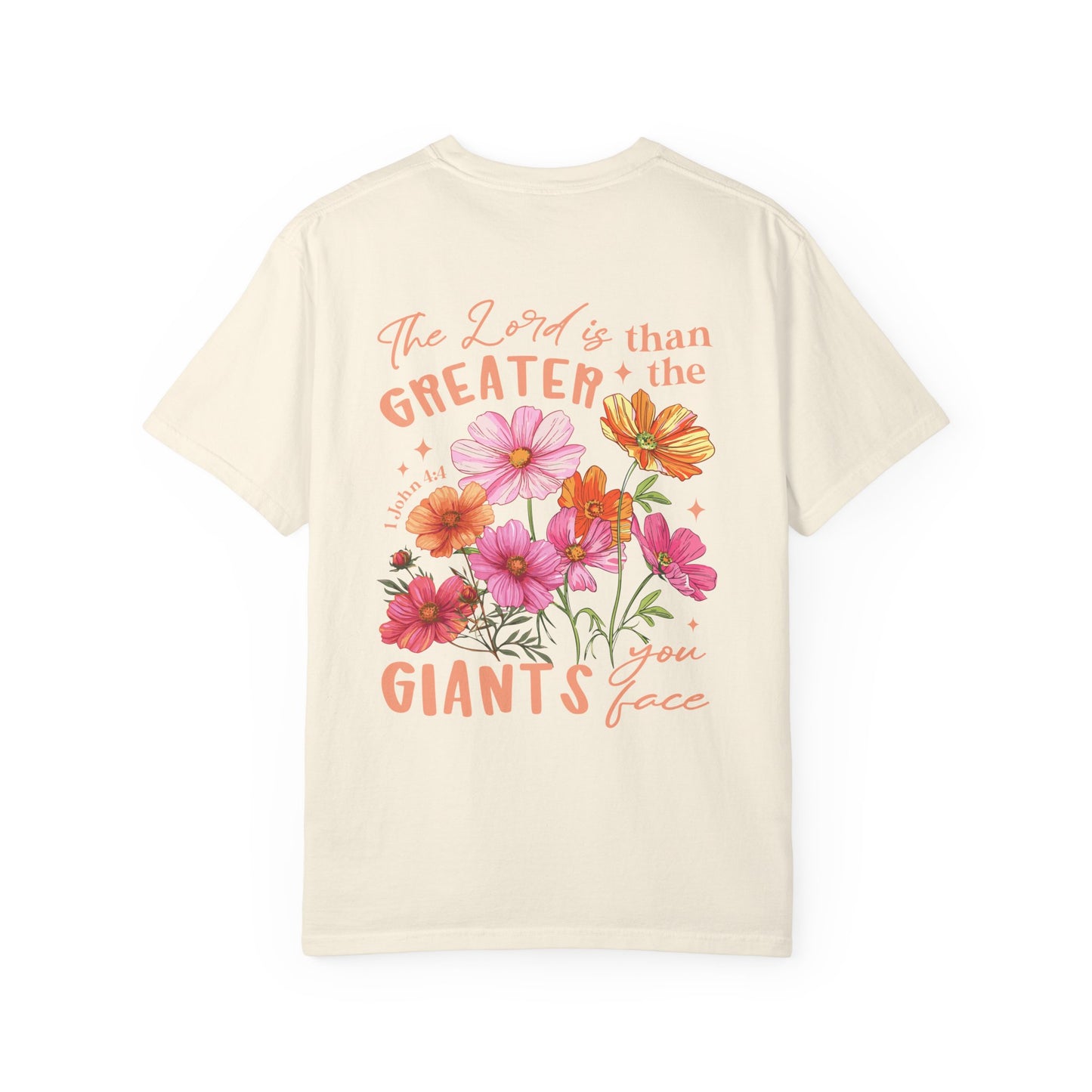 Floral 'Greater Than the Giants' T-Shirt