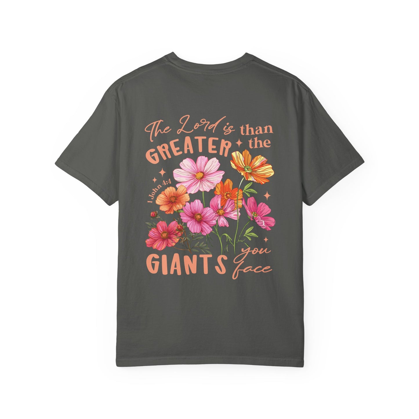 Floral 'Greater Than the Giants' T-Shirt
