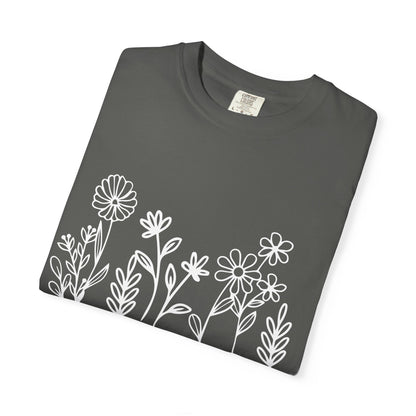 Grow in Grace T-Shirt — Floral 2 Peter 3:18 Christian Tee