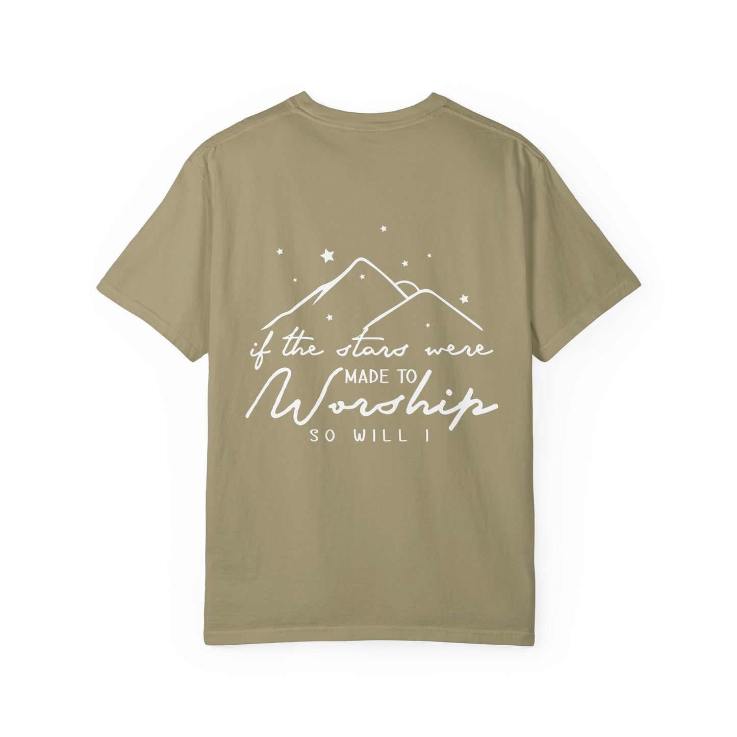 Worship Mountains T-Shirt — “If the Stars Were Made to Worship” Christian Tee