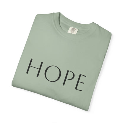 Hope Script T-Shirt — Inspirational Christian Tee with Back Scripture Design