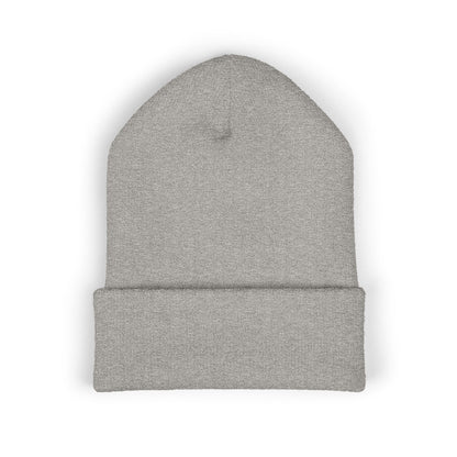 Texas Flag Outline Embroidered Beanie — Classic Cuffed Knit Hat