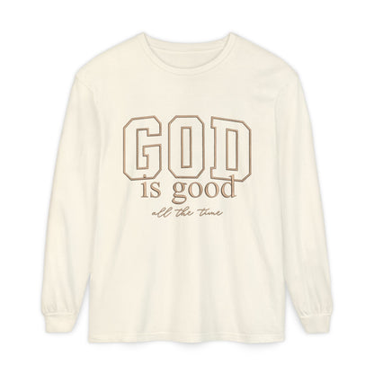 God Is Good Long Sleeve Tee — Faith-Based Inspirational Shirt