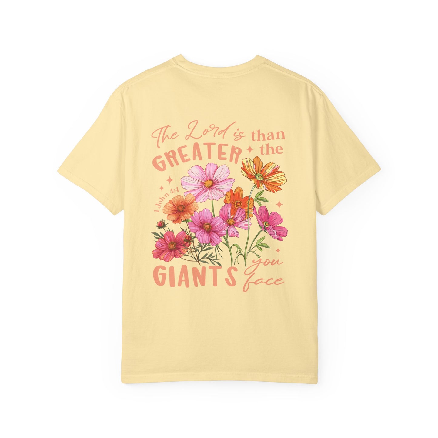 Floral 'Greater Than the Giants' T-Shirt