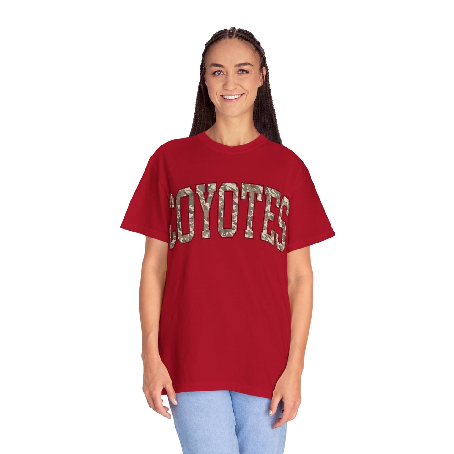 Coyotes Camo Arch T-Shirt — Vintage Lettering Tee