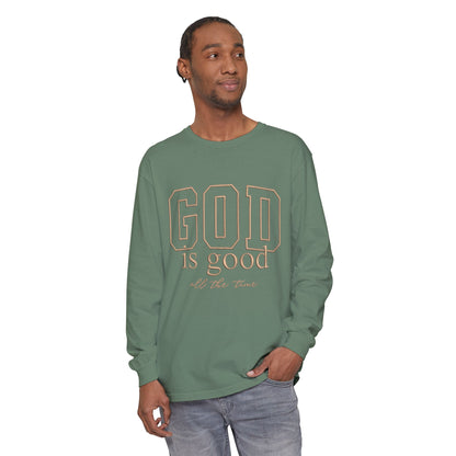 God Is Good Long Sleeve Tee — Faith-Based Inspirational Shirt