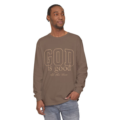 God Is Good Long Sleeve Tee — Faith-Based Inspirational Shirt