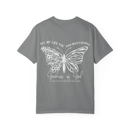 Faith Butterfly T-Shirt — 'All My Life You Have Been Faithful' Christian Graphic Tee