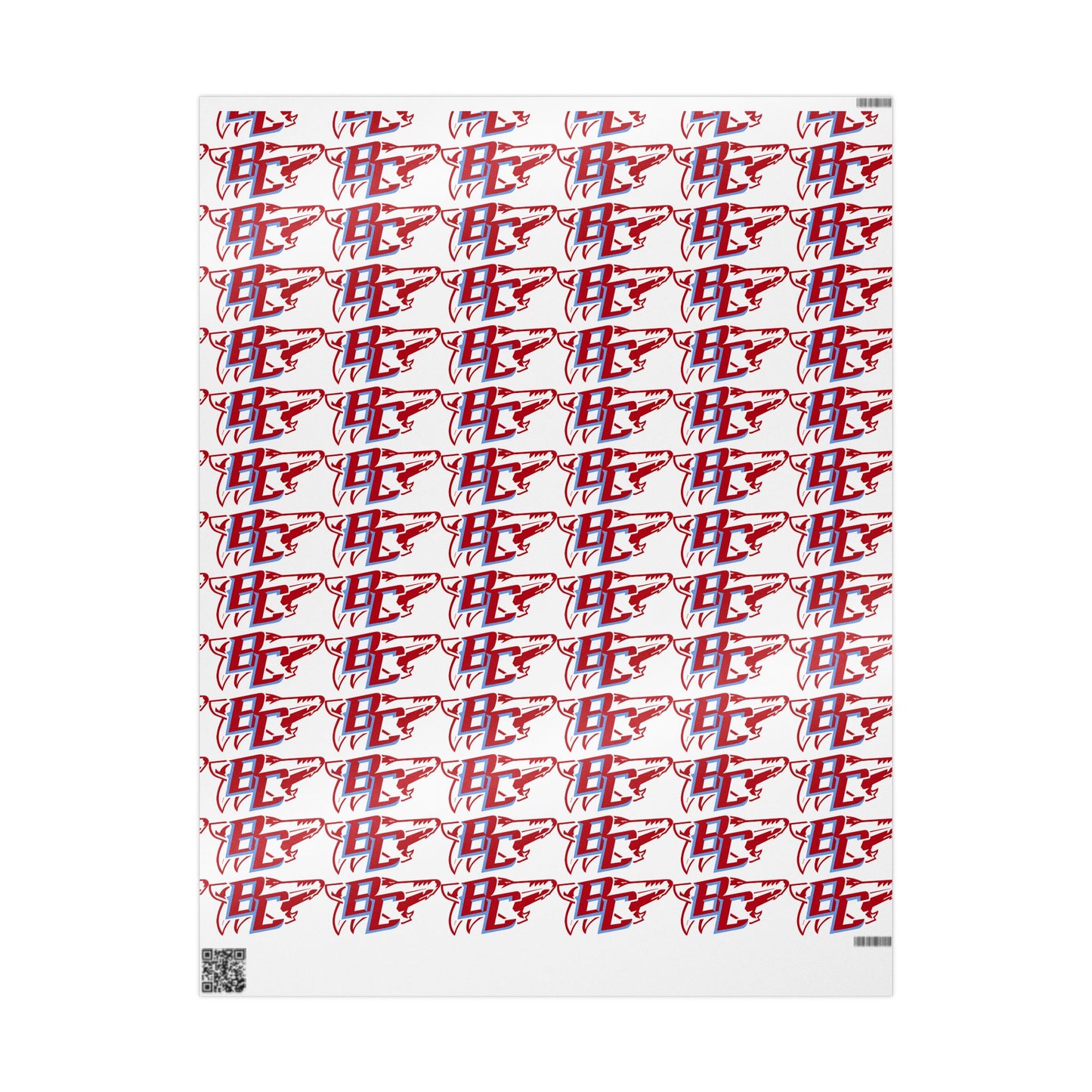 Red Blue Abstract Logo wrapping paper | Patterned Gift Wrap