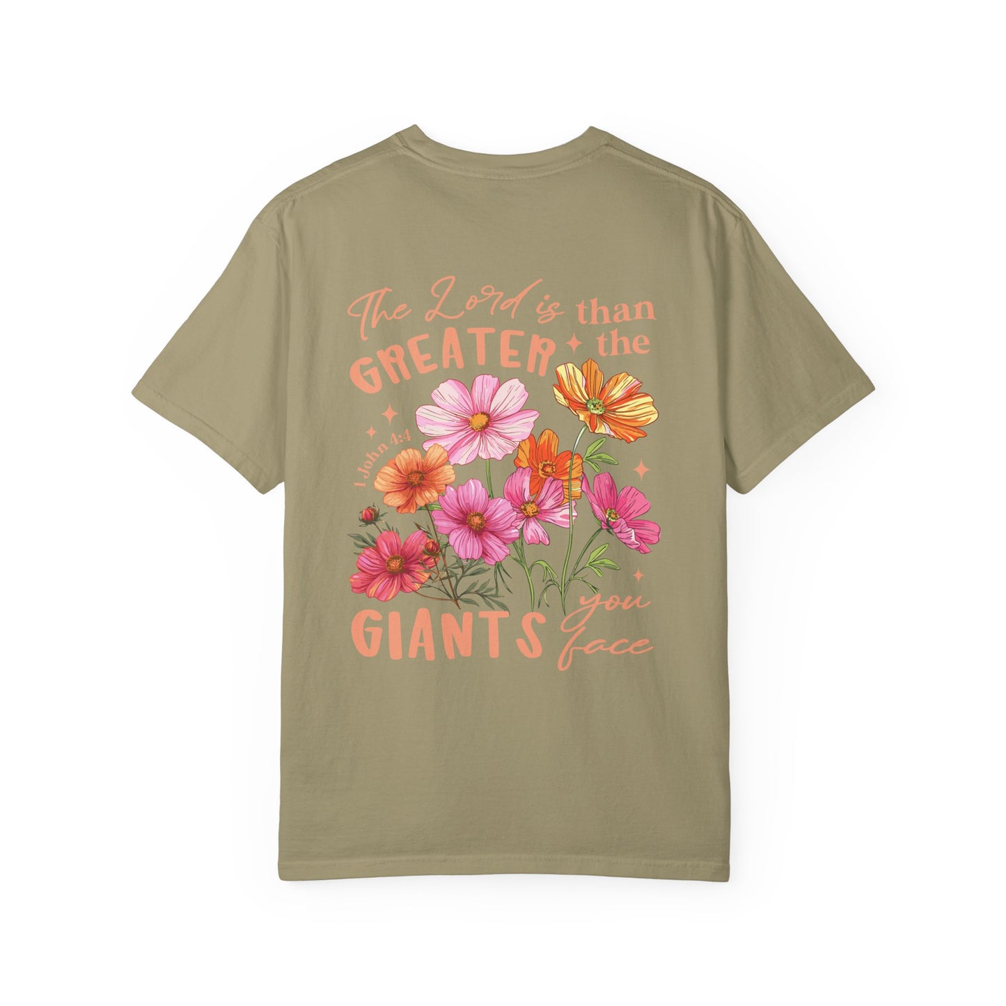 Floral 'Greater Than the Giants' T-Shirt