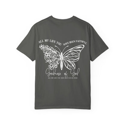 Faith Butterfly T-Shirt — 'All My Life You Have Been Faithful' Christian Graphic Tee