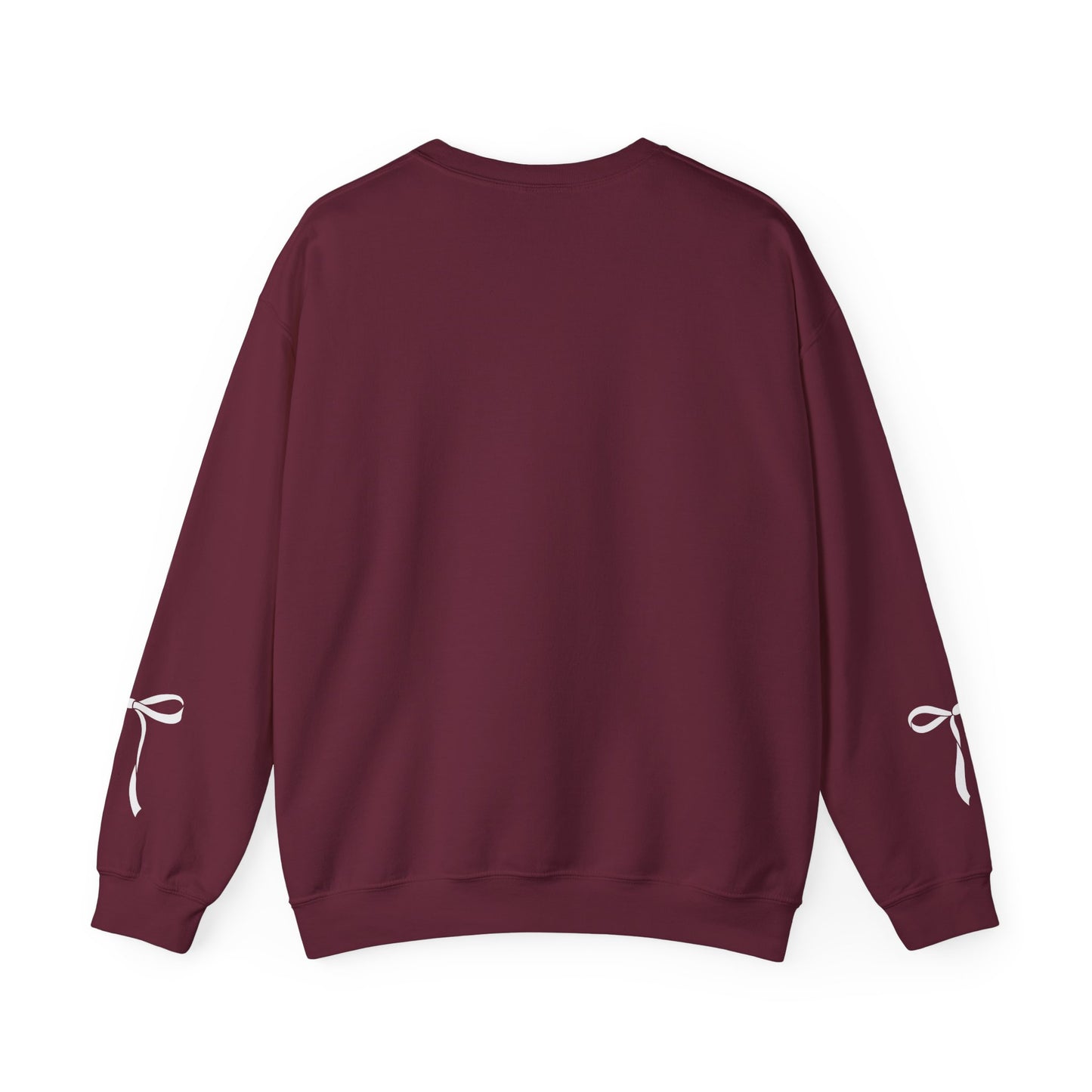 Minimal White Crewneck Sweatshirt – Subtle Script Design