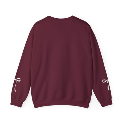 Minimal White Crewneck Sweatshirt – Subtle Script Design