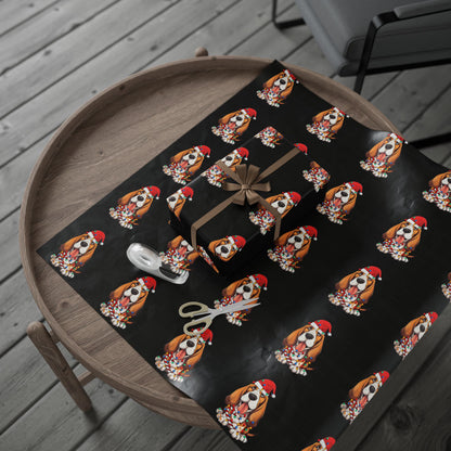 Basset Hound Santa Wrapping Paper - Cute Dog Christmas Gift Wrap