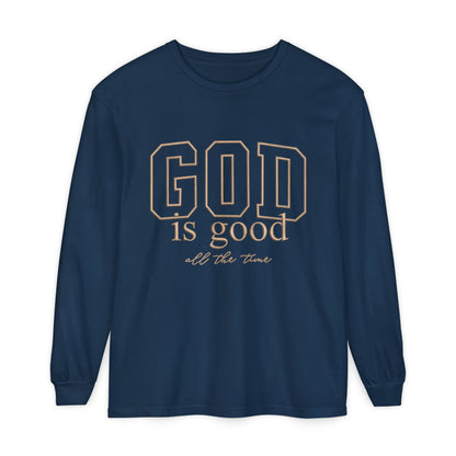God Is Good Long Sleeve Tee — Faith-Based Inspirational Shirt