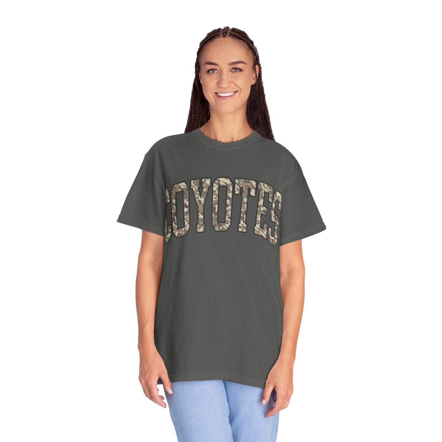 Coyotes Camo Arch T-Shirt — Vintage Lettering Tee