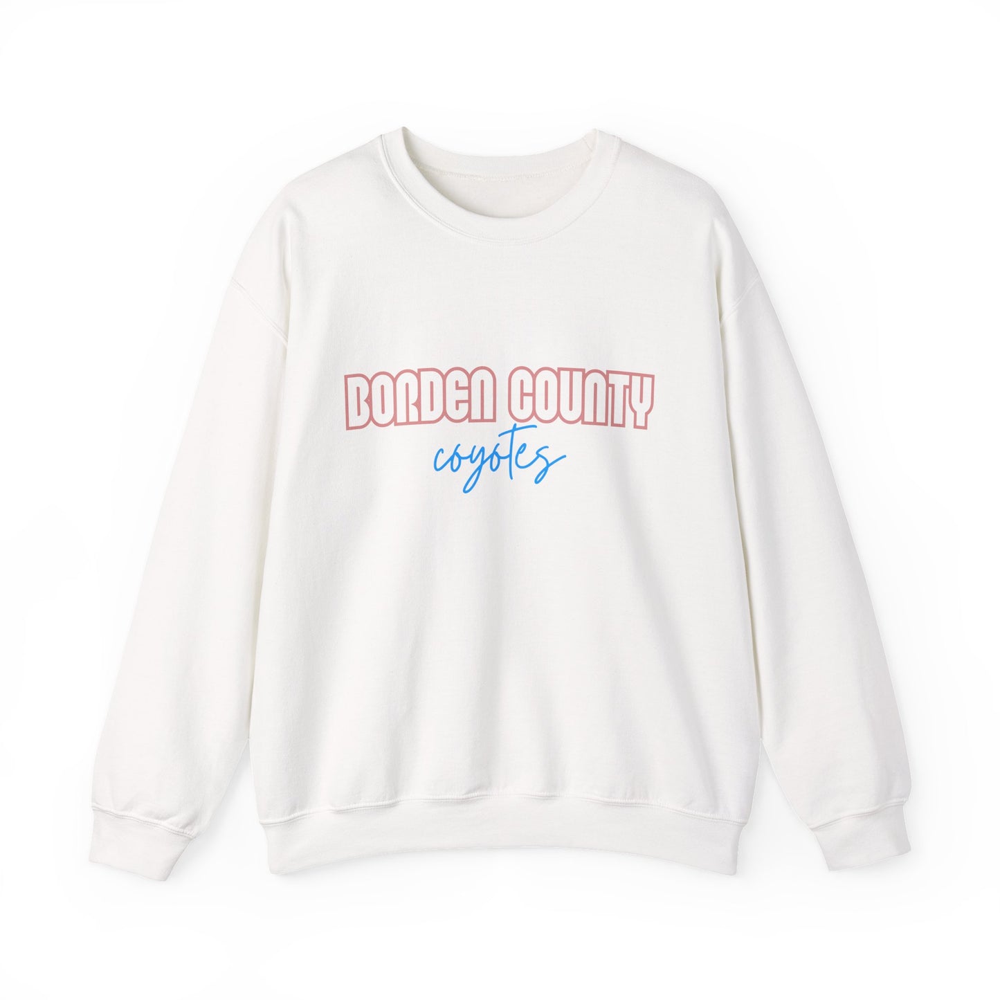 Borden County Coyotes Sweatshirt - Retro Pastel Crewneck