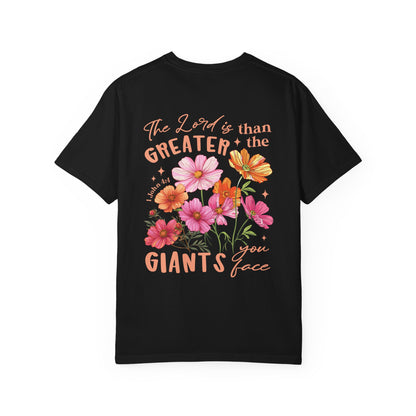 Floral 'Greater Than the Giants' T-Shirt