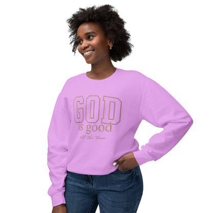 God Is Good Crewneck Sweatshirt — Faith-Based Inspirational Pullover