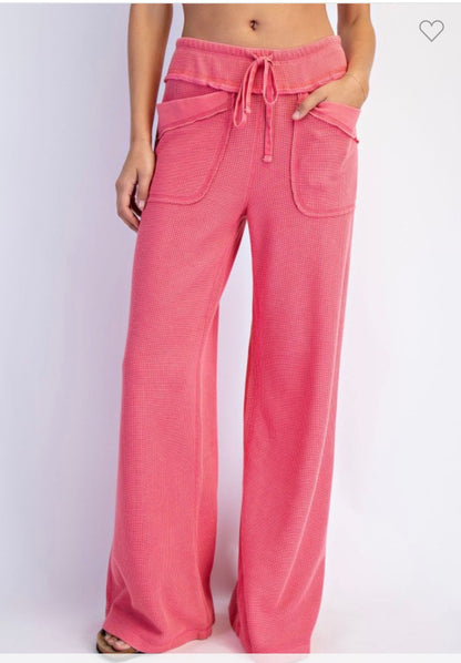 Mineral Wash Ribbed Pants
