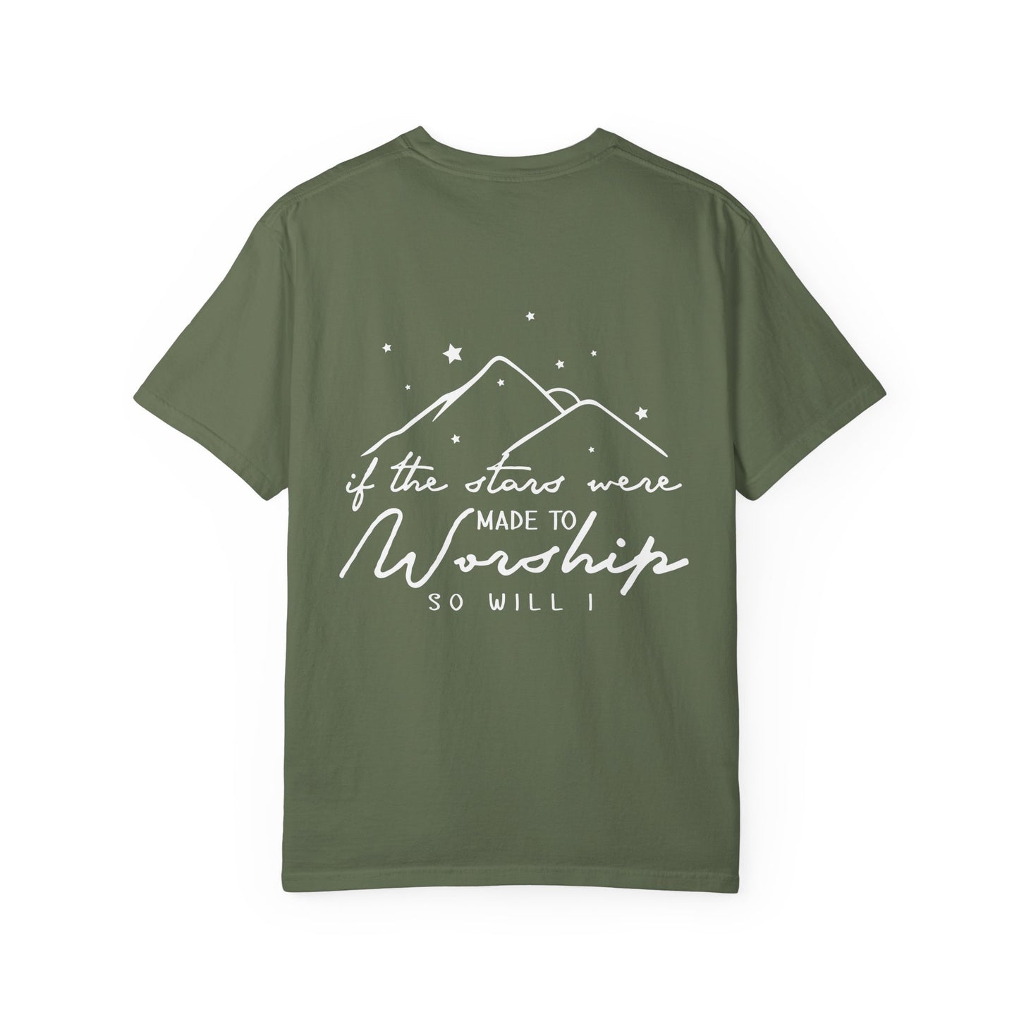 Worship Mountains T-Shirt — “If the Stars Were Made to Worship” Christian Tee