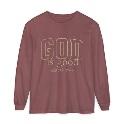 God Is Good Long Sleeve Tee — Faith-Based Inspirational Shirt