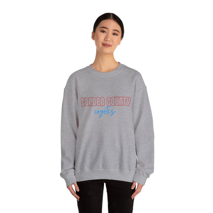 Borden County Coyotes Sweatshirt - Retro Pastel Crewneck