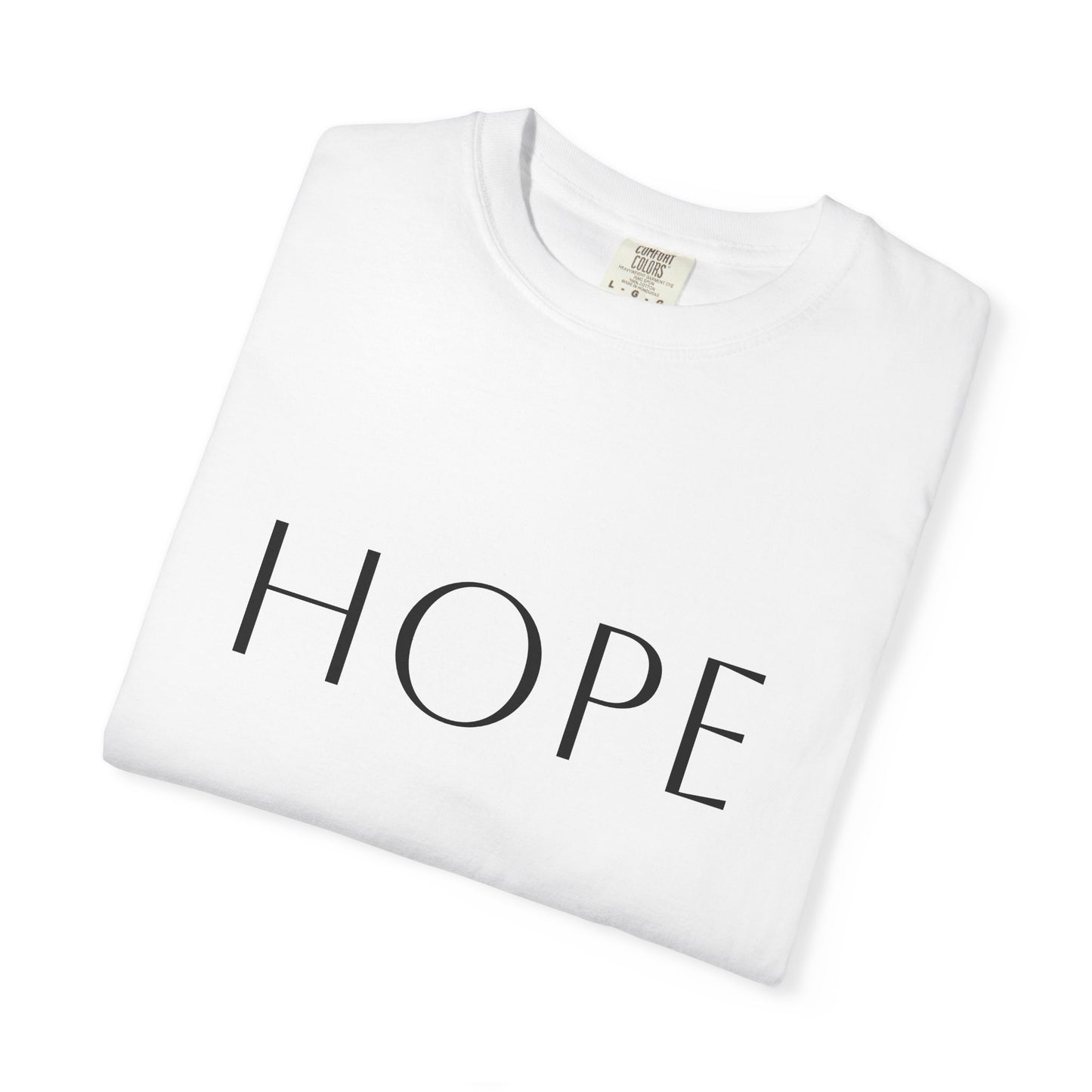 Hope Script T-Shirt — Inspirational Christian Tee with Back Scripture Design