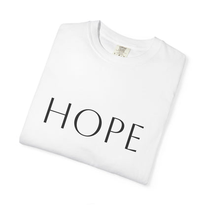 Hope Script T-Shirt — Inspirational Christian Tee with Back Scripture Design