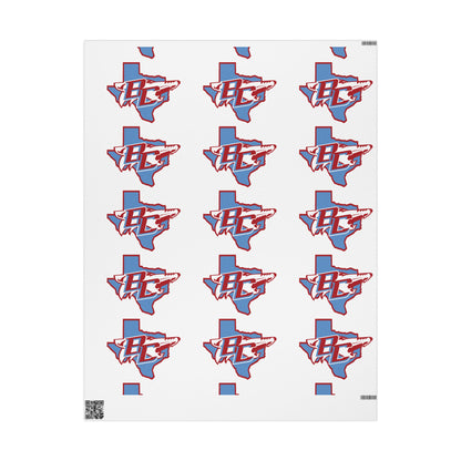 Texas Outline with BC Lettering Wrapping Paper | State Logo Pattern