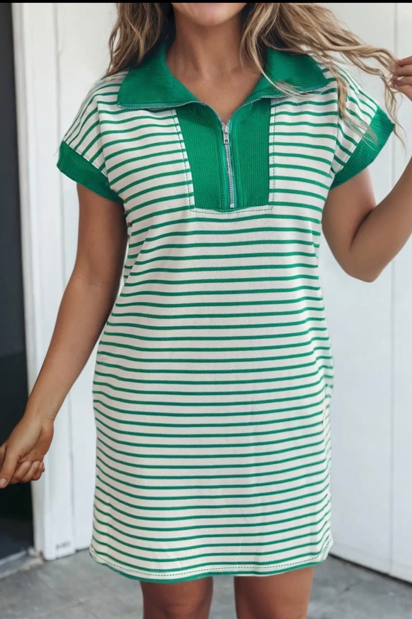 Quarter Zip Tshirt Dress