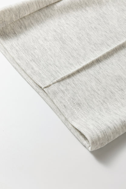 Light Grey Half Zip Polo Tee Casual Pant Set