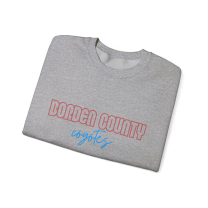 Borden County Coyotes Sweatshirt - Retro Pastel Crewneck