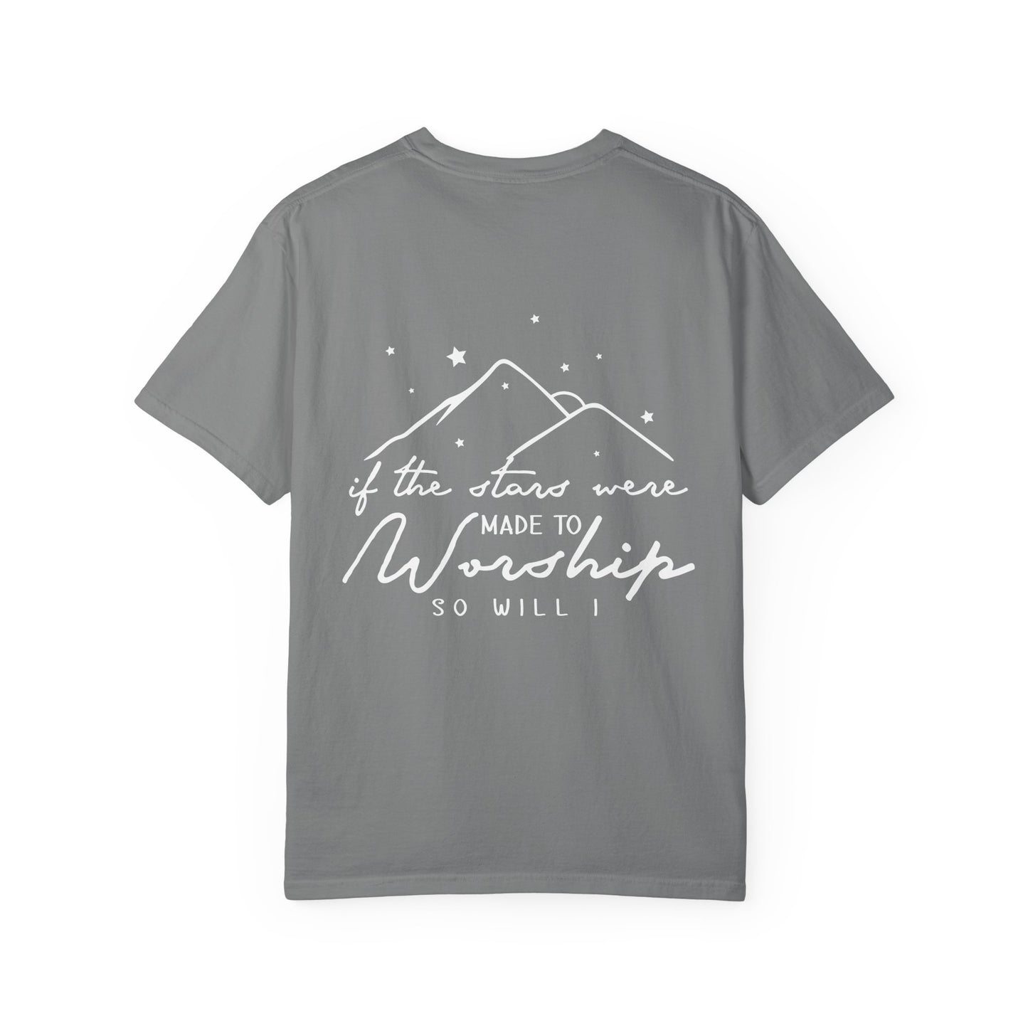 Worship Mountains T-Shirt — “If the Stars Were Made to Worship” Christian Tee
