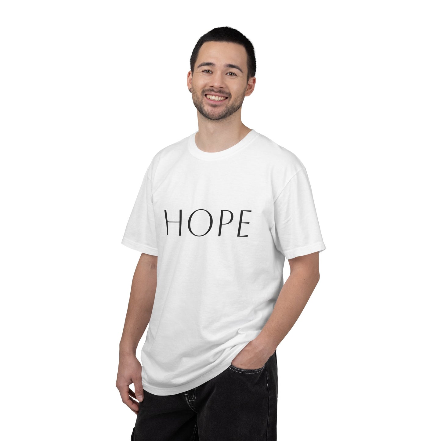 Hope Script T-Shirt — Inspirational Christian Tee with Back Scripture Design