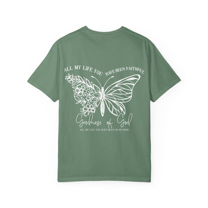 Faith Butterfly T-Shirt — 'All My Life You Have Been Faithful' Christian Graphic Tee