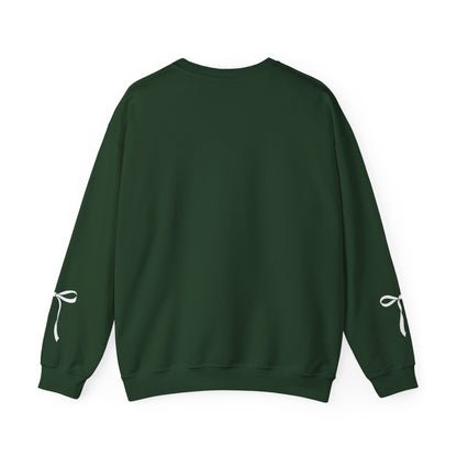 Minimal White Crewneck Sweatshirt – Subtle Script Design
